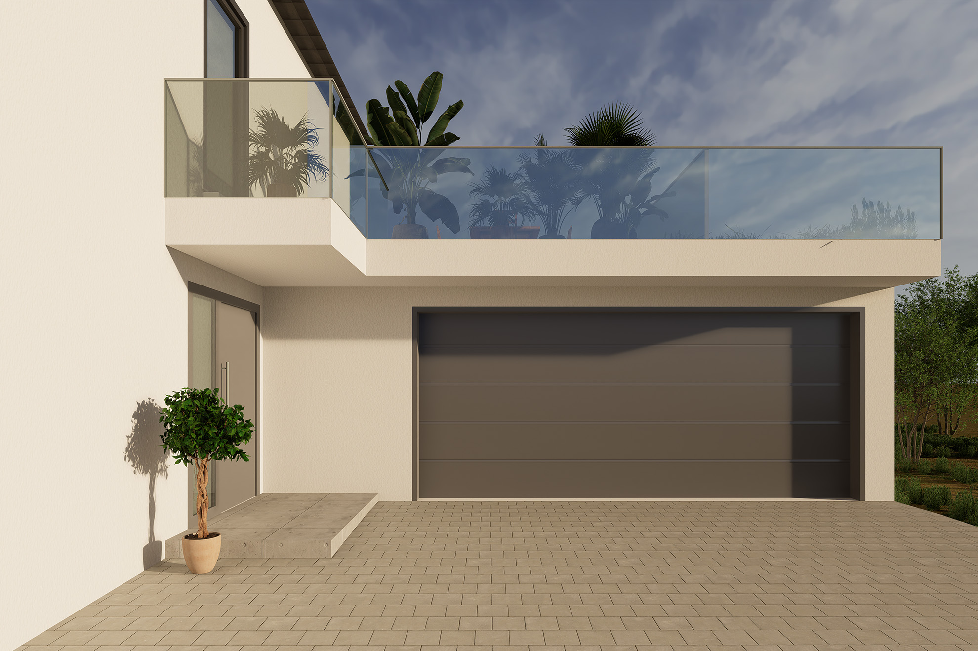 Doppelgarage mit Dachterrasse